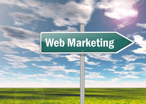 Signpost "Web Marketing"