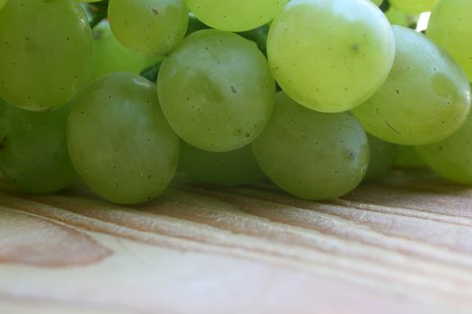 Grapes on a wooden table