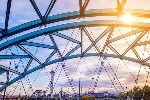 Speer Boulevard Platte River Bridge in Denver Colorado, United States.