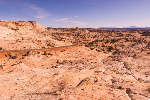 Utah Rocky Landscape and the Scenic Highway. Southern Utah State, USA.