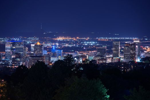 Sale Lake City Utah at Night. Salt Lake City Skyline
