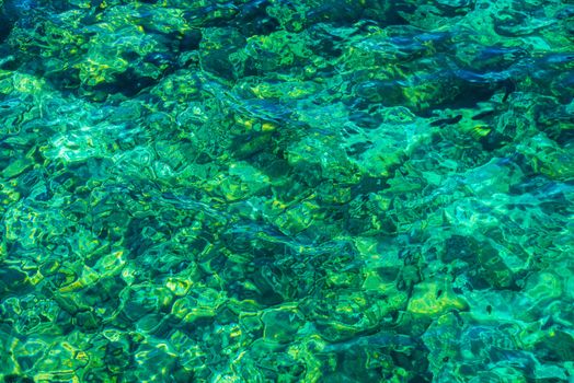 Crystal Clear Water Background. Greenish Clear Water Backdrop.