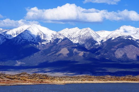 First Mountain Snow in Colorado, United States. Rocky Mountains.