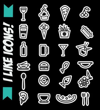 Fast food icons set - I like icons!