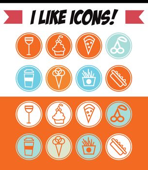 Fast food icons set - I like icons!