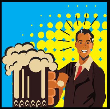 Man With Beer poster