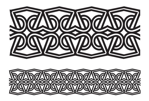 Abstract borders pattern seamless tattoo