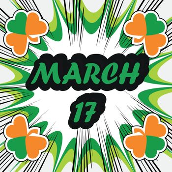 
Happy St Patricks Day Design Elements pop art background