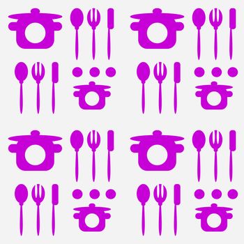 cutlery turquoise seamless pattern