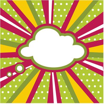 Boom, Pop art inspired illustration of a explosion cloud 