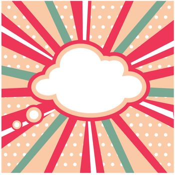 Boom, Pop art inspired illustration of a explosion cloud 