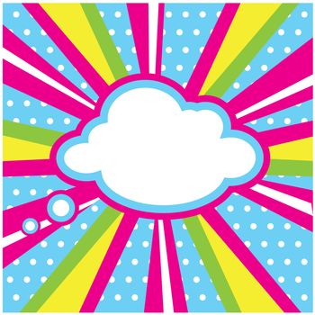 Boom, Pop art inspired illustration of a explosion cloud 