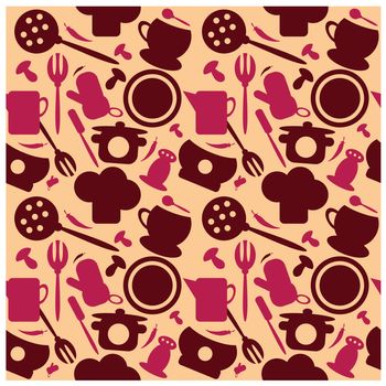 Background seamless kitchen pattern. vector illustration