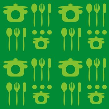 cutlery turquoise seamless pattern