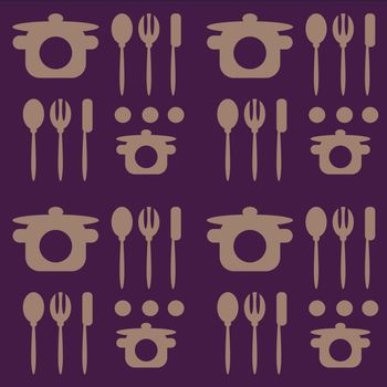 cutlery turquoise seamless pattern