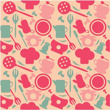 Background seamless kitchen pattern. vector illustration