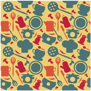 Background seamless kitchen pattern. vector illustration