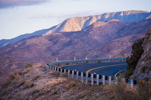 Mountain Road in Southern California. Coachella Valley Area. California, USA.