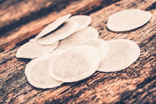 Earl Grey Tea Bags on the Wood Table. Tea Time.