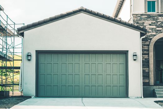 Two Cars Residential Modern Garage.