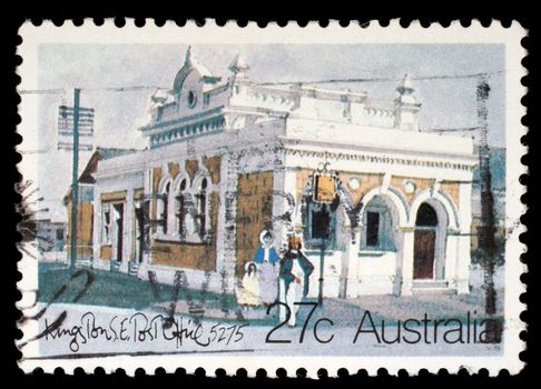 Stamp printed in AUSTRALIA shows the Historic Australian Post Offices, Kingston Southeast, series, circa 1982