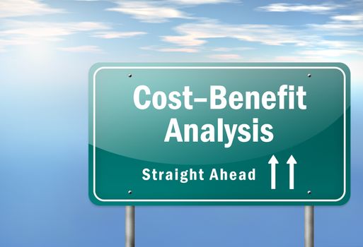 Highway Signpost "Cost-Benefit Analysis"