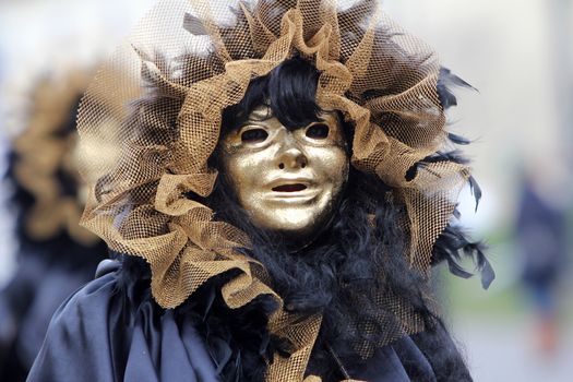 Carnival parade on Shrove Saturday. Carnival masks from Croatia.They banish away the winter. Zagreb, Croatia February 02, 2013.