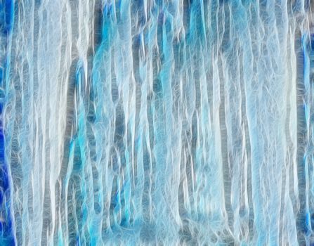 blue ice wall frozen water