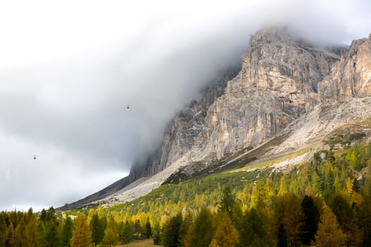 Autumn at Passo Falzarego, Dolomites, Italian Alps