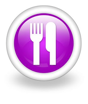 Icon, Button, Pictogram with Eatery, Restaurant symbol