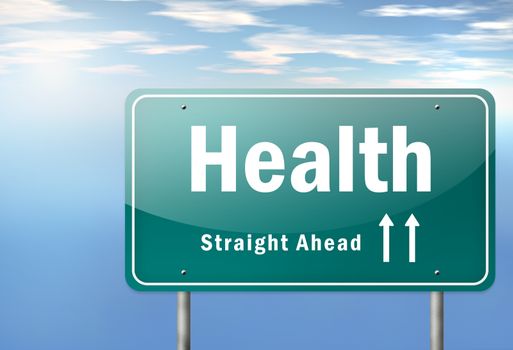 Highway Signpost with Health wording