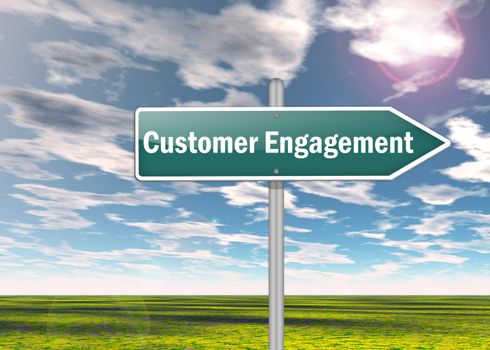 Signpost "Customer Engagement"