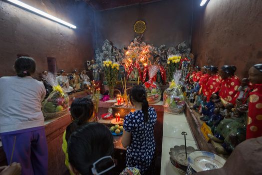 SAIGON, VIETNAM - JANUARY 27, 2014: Altar in Emperor Jade