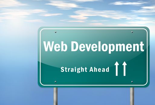 Highway Signpost "Web Development"