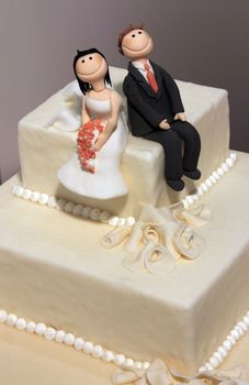 Delicious decorated wedding cake
