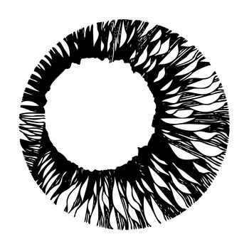 doodle design in circle shaped on white background