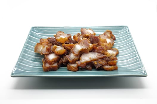 Deep fry pork with garlic and pepper