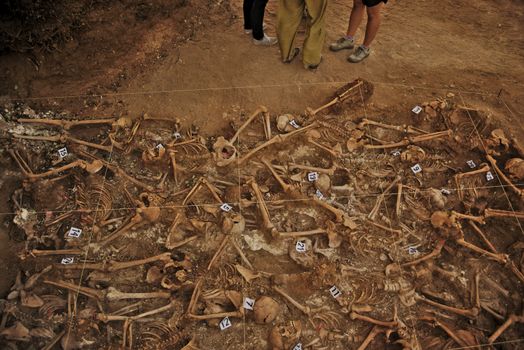 In 1936, just at the beginning of the Spanish Civil War, dozens of non-fascist citizens were carried from Burgos to mount Estepar. Over there, they were shot by a platoon of Franco's army and buried in a mass grave until 2014-2015.