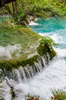 Beautiful waterfalls in Plitvice Lakes, National Park of Croatia