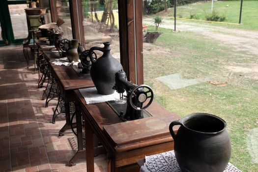 Antique sewing machines