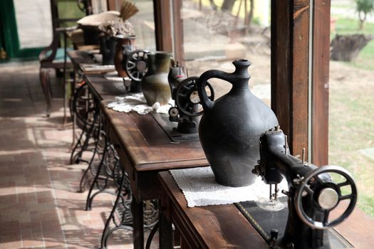 Antique sewing machines