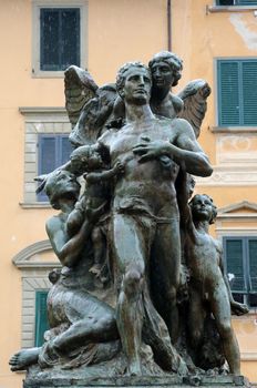Monument to fallen war heroes in Portoferraio, Island of Elba, Tuscany, Italy