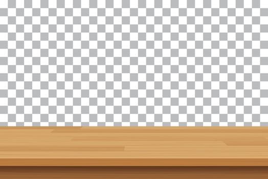 vector wood table top on isolated background