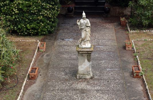 Statue of Minerva in the garden of the the Villa dei Mulini, Portoferraio, Elba, Italy