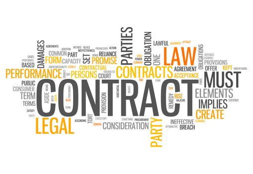 Word Cloud with Contract related tags