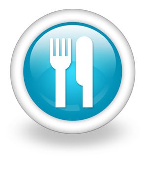 Icon, Button, Pictogram with Eatery, Restaurant symbol