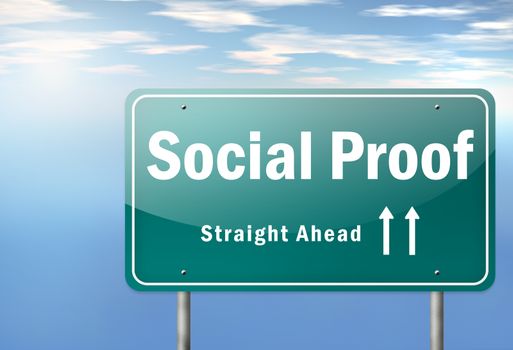 Highway Signpost with Social Proof wording