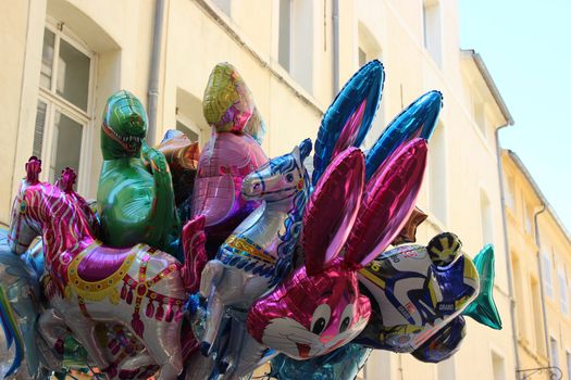 Aix-en-Provence - JUN 6 : Differents Shapes of Balloons Filled with Helium, south of France on June 6, 2015 in Aix-en-Provence, France
