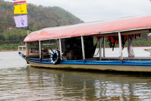 Boat across the Mekong River