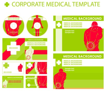 Corporate medical presentation, report template. Human backgrounds, blue Vector cover and layout Great for scientific, medical purposes, exam